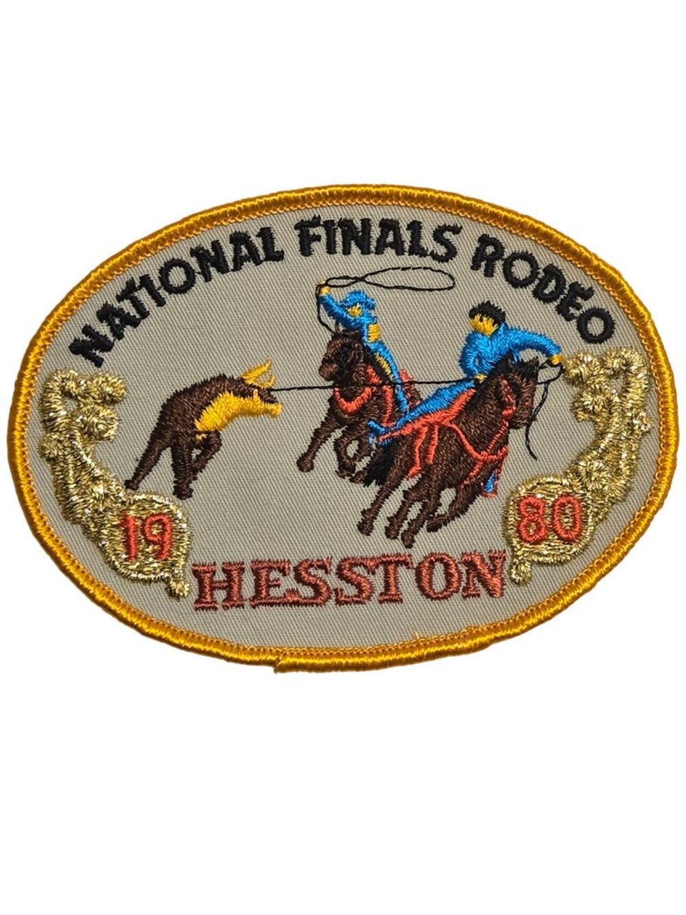 1980 NFR Rodeo Patch National Finals Vintage Team Roping Hesston Cowboy Fashion